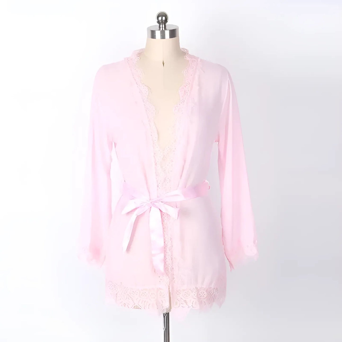Rose Robe de chambre à dentelle