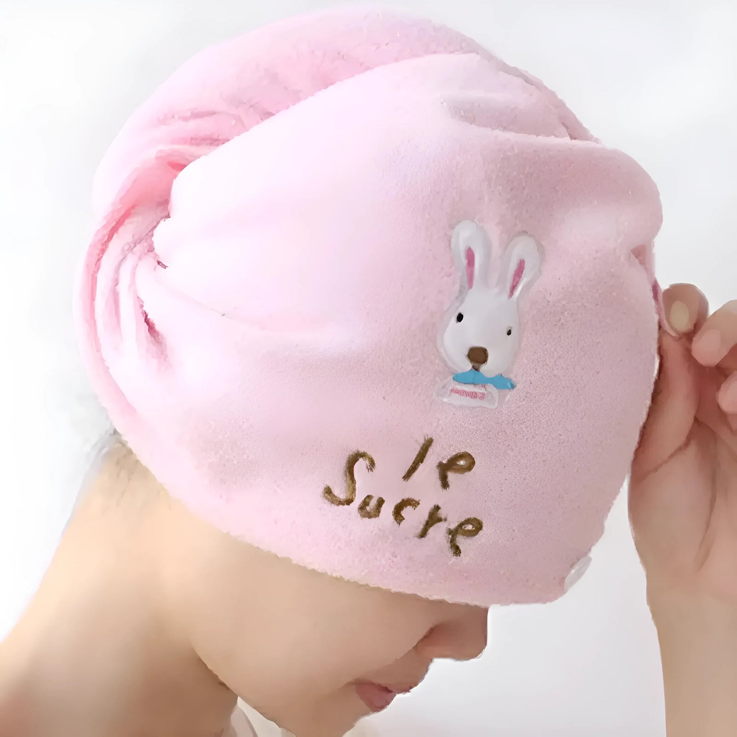 Rose Serviette en cheveux de lapin