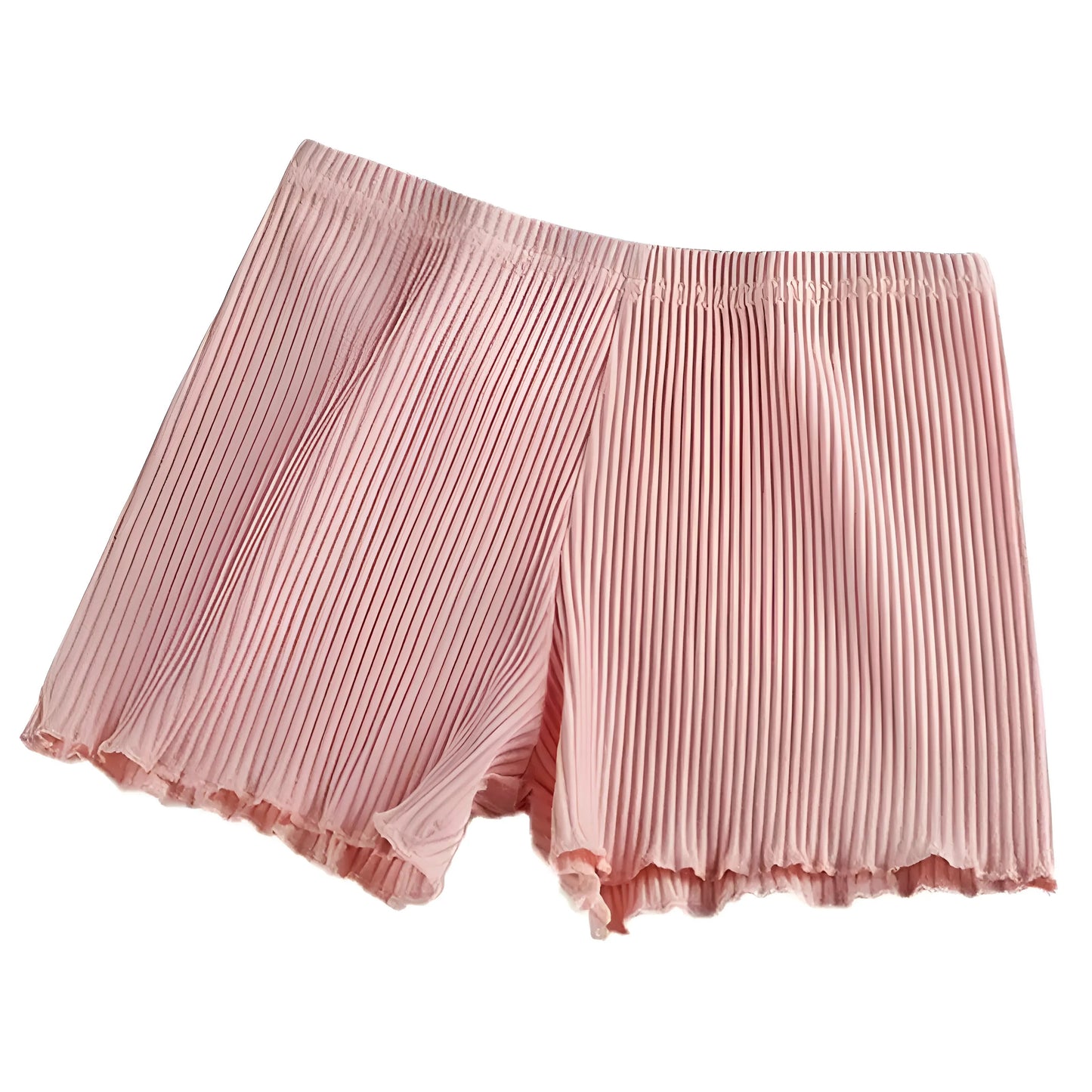Rose Shorts de boxe pour femmes à rayures avec des jambes plus longues