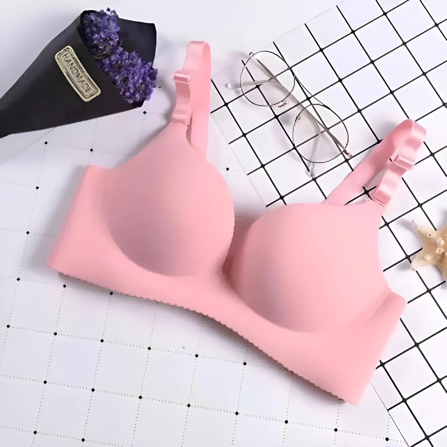 Rose Soutien-gorge push-up sans couture