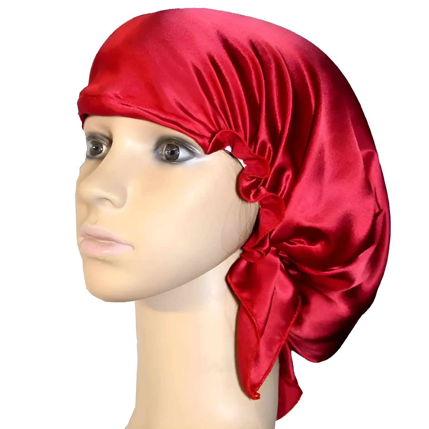 Rouge Bonnet de sommeil en satin