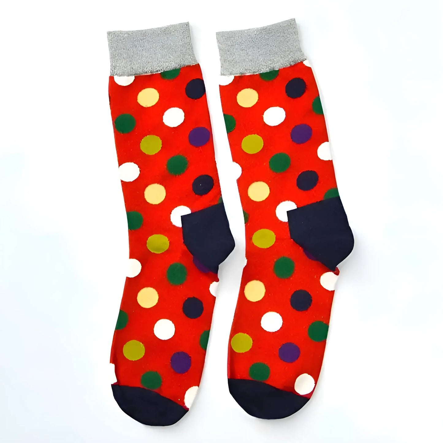 Rouge Chaussettes à pois pour hommes