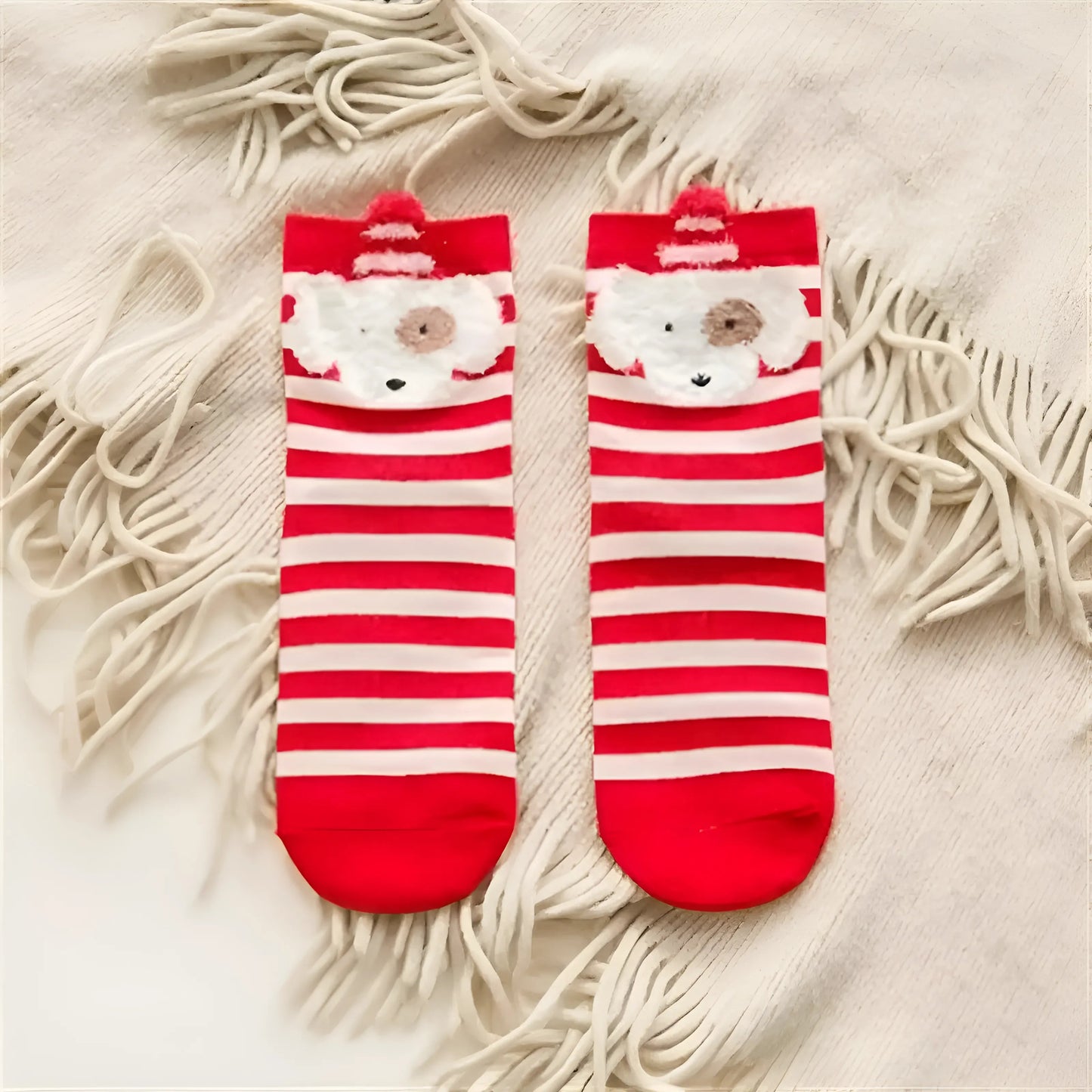 Rouge Chaussettes de Noël pour femmes