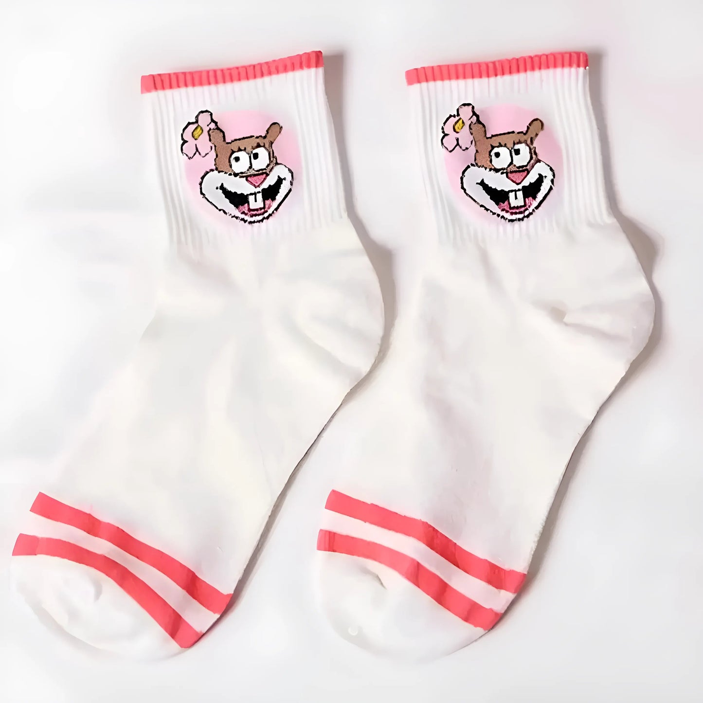 Rouge Chaussettes longues de personnage de dessin animé