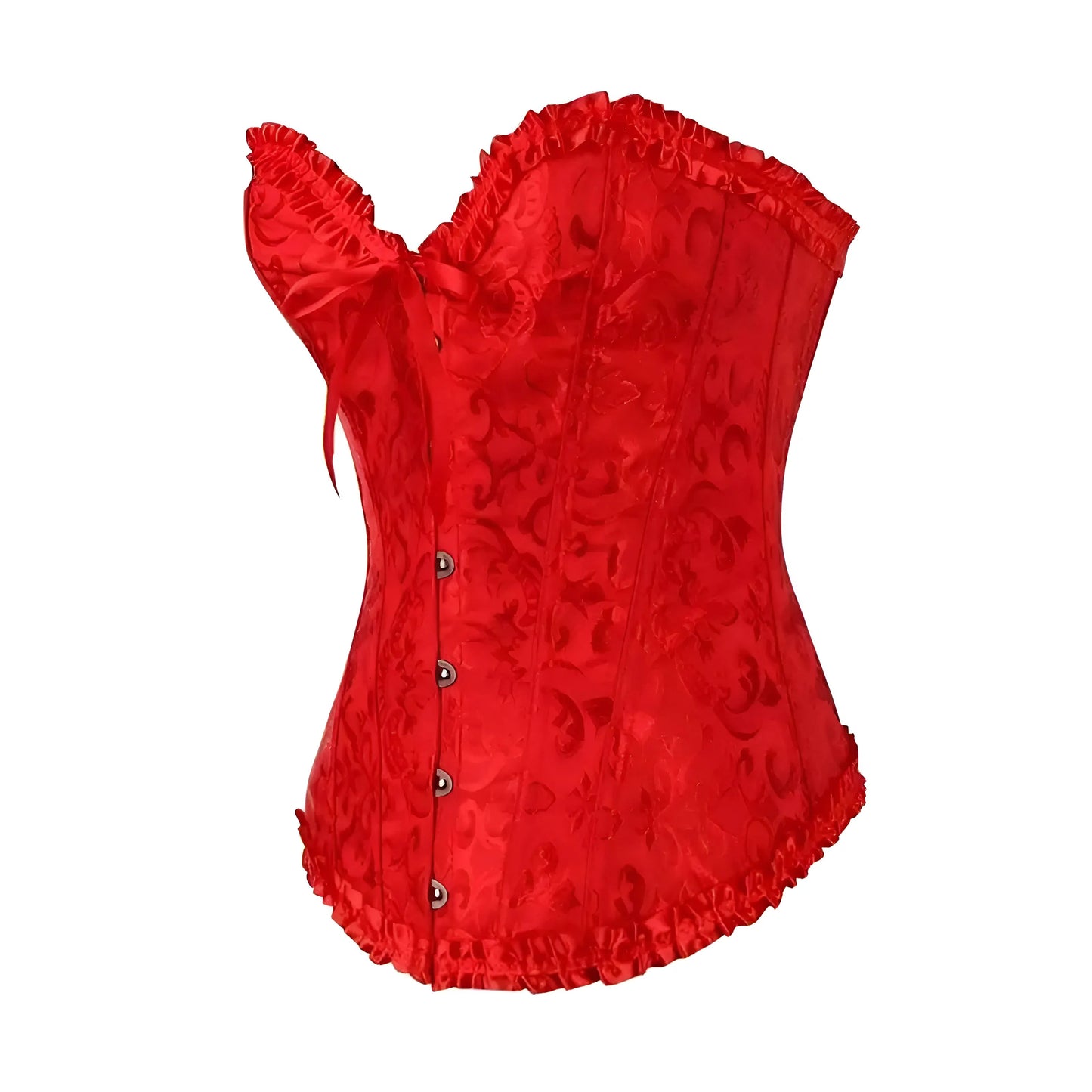 Rouge Corset en dentelle avec liens