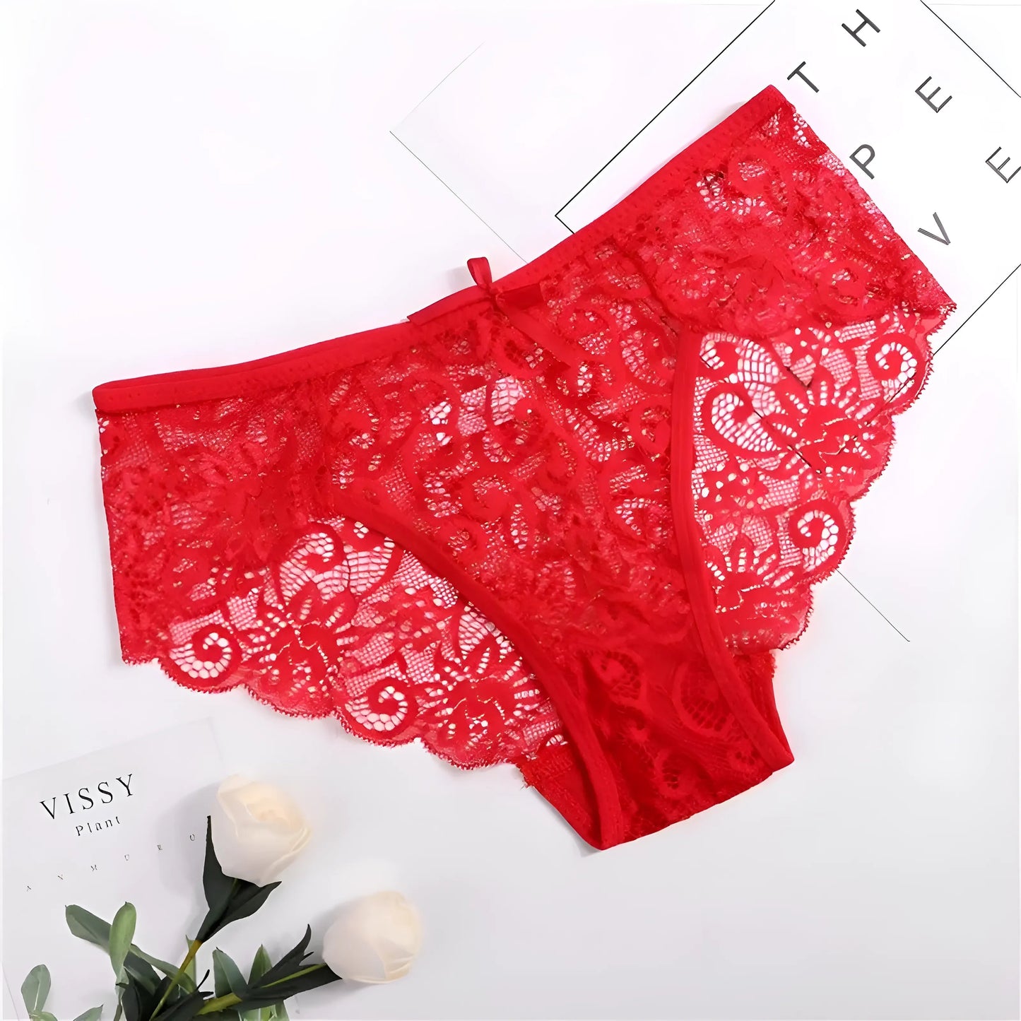 Rouge Culotte en dentelle élégante