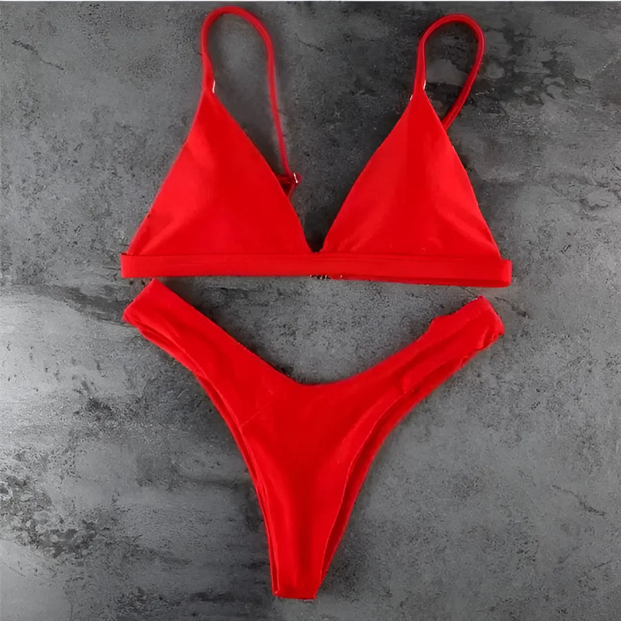 Rouge Maillot de bain deux pièces