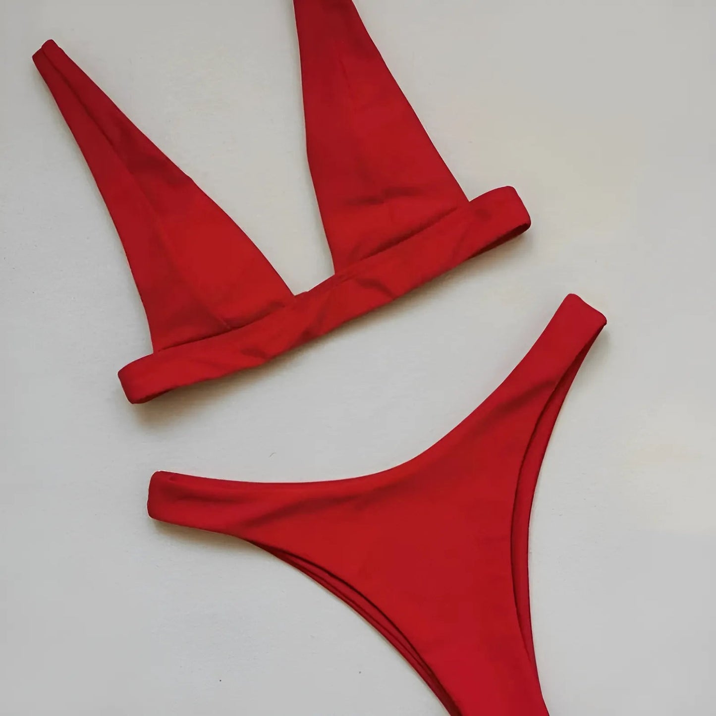 Rouge Maillot de bain universel en deux pièces