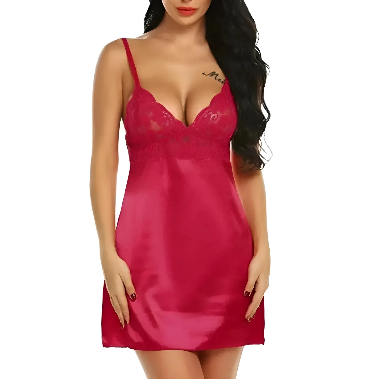 Rouge Nuisette en dentelle