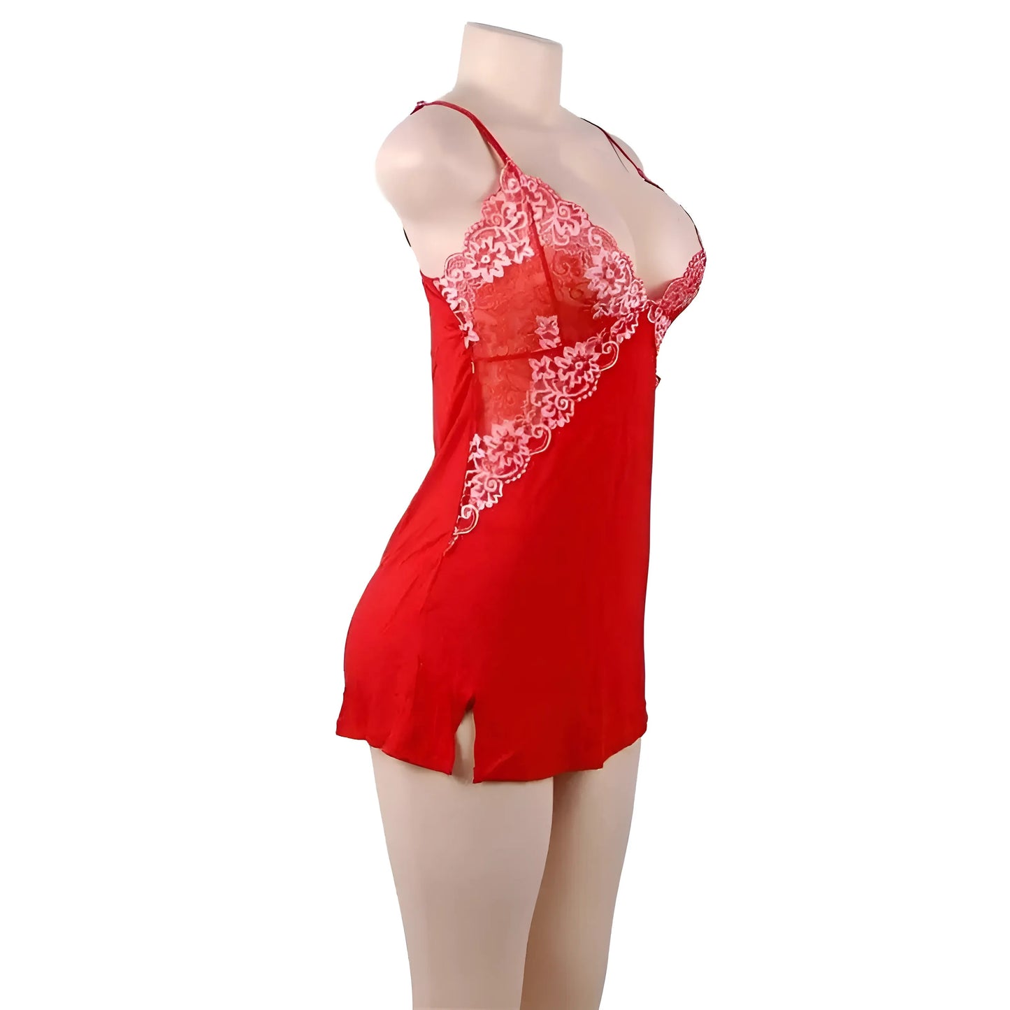 Rouge Nuisette florale en grandes tailles