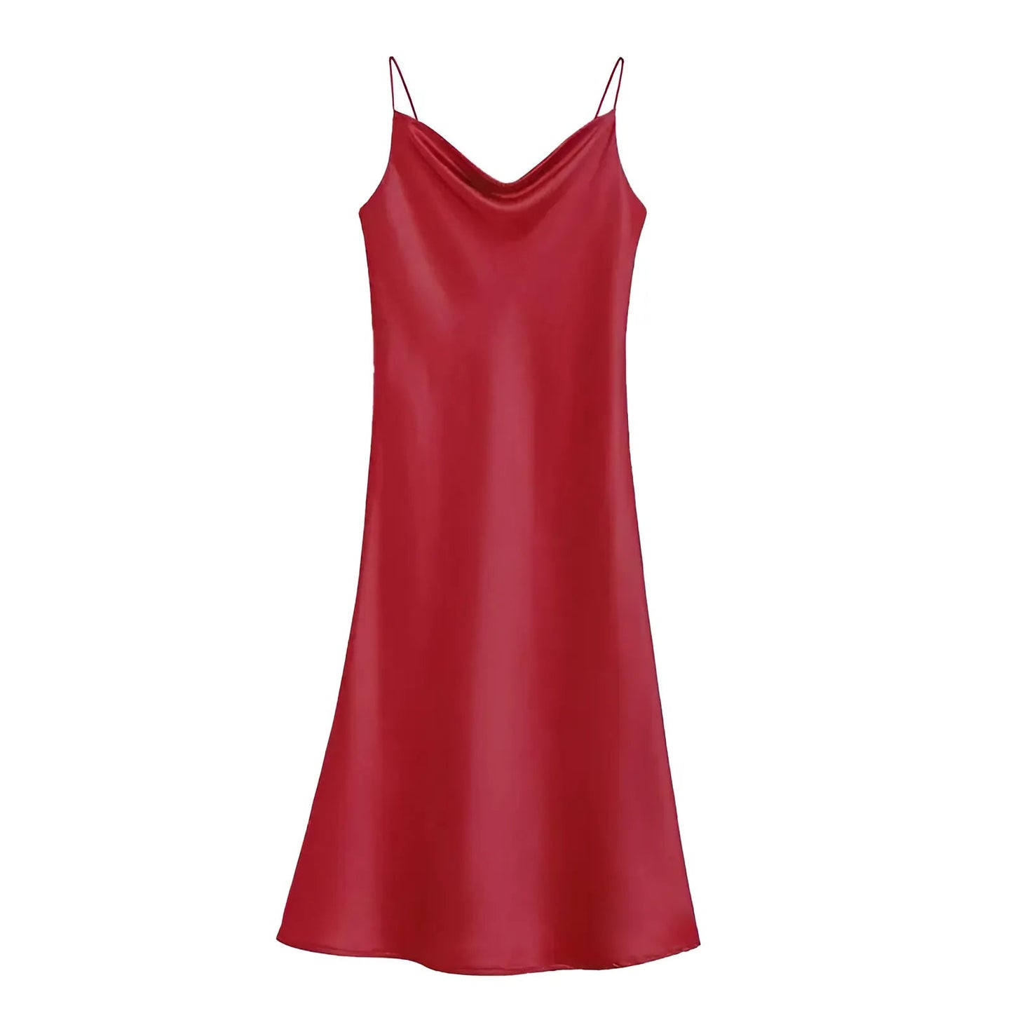 Rouge Nuisette lisse avec fente
