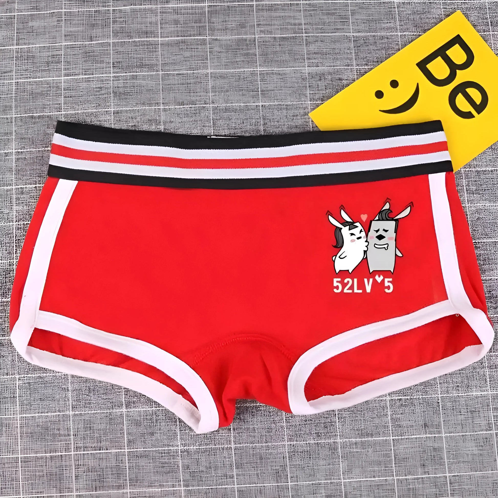 Rouge Shorts de boxe colorés pour femmes