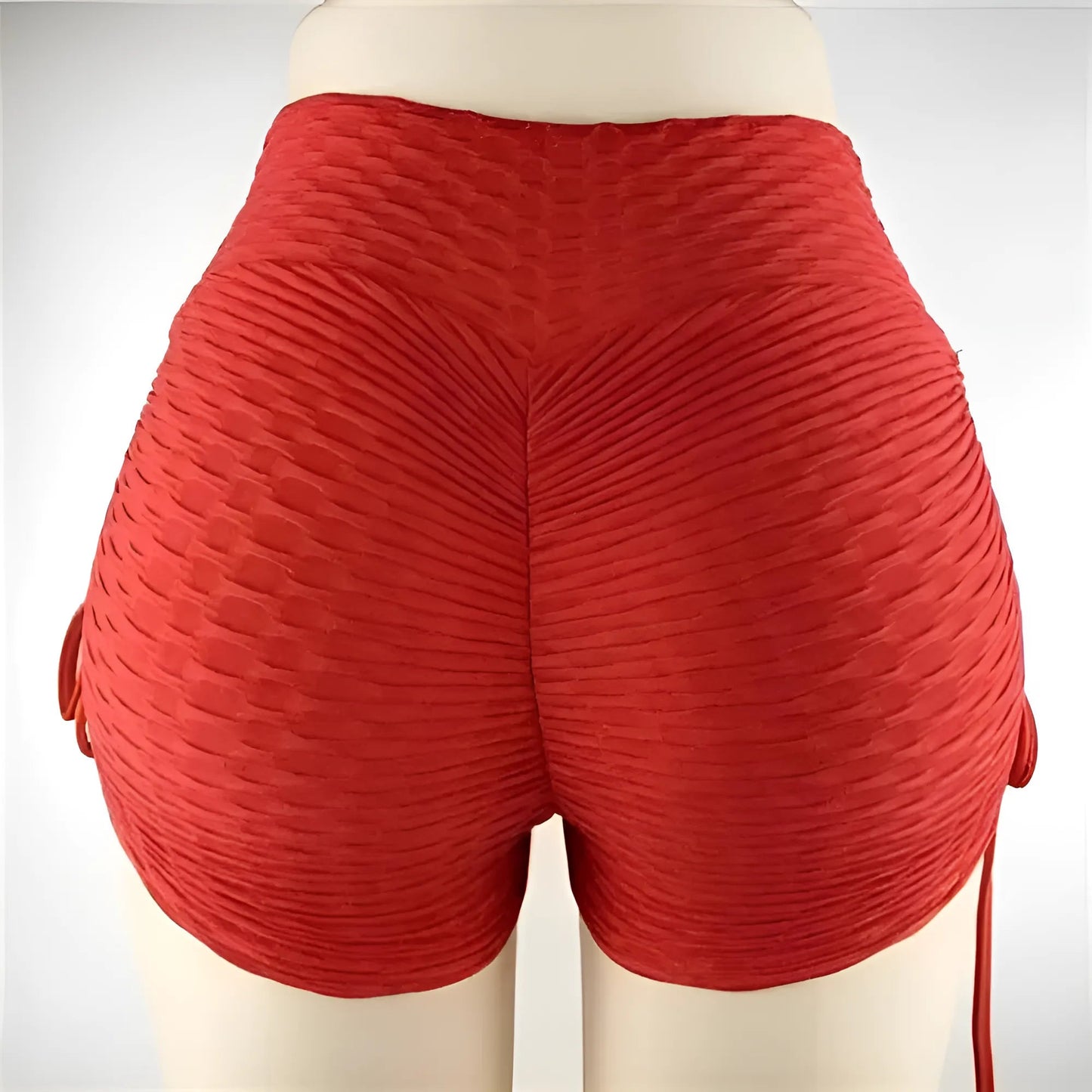 Rouge Shorts de sport avec détail à nouer