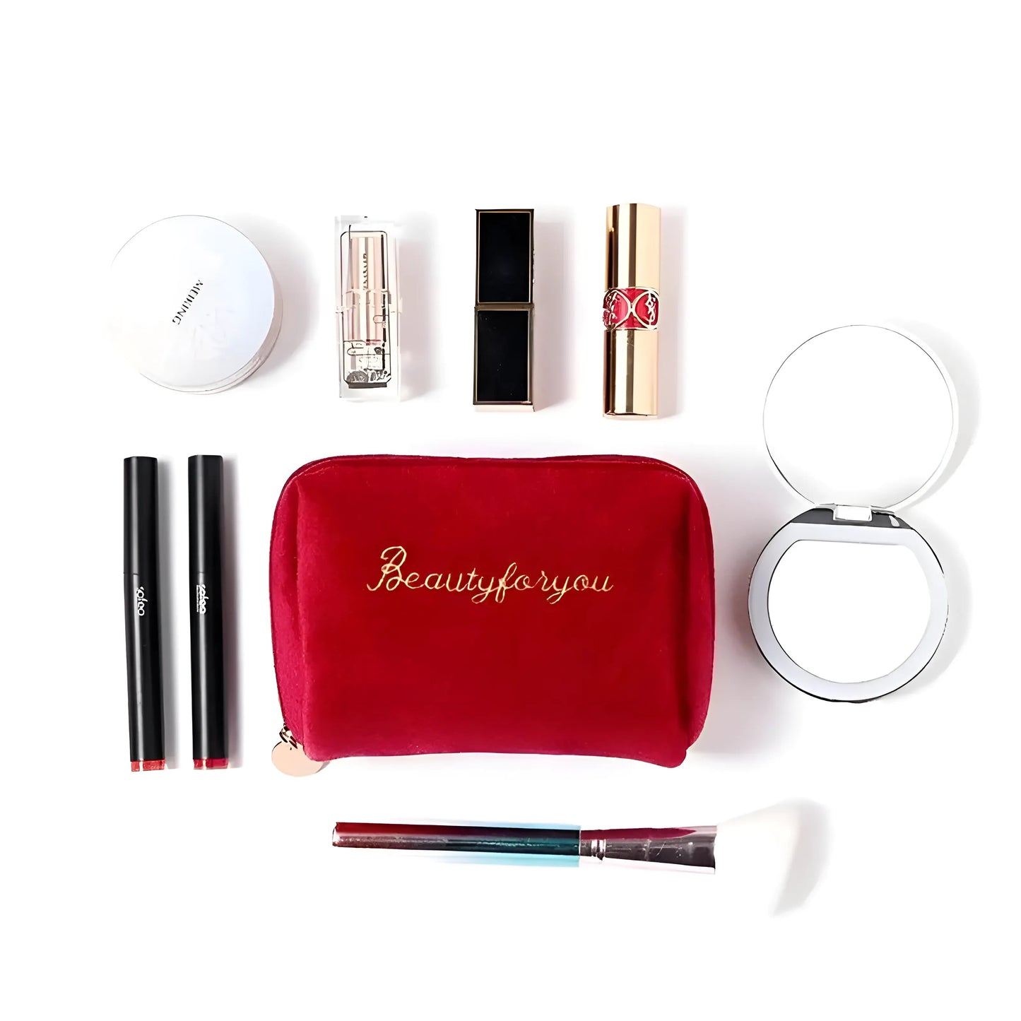 Sac cosmétique zippé compact