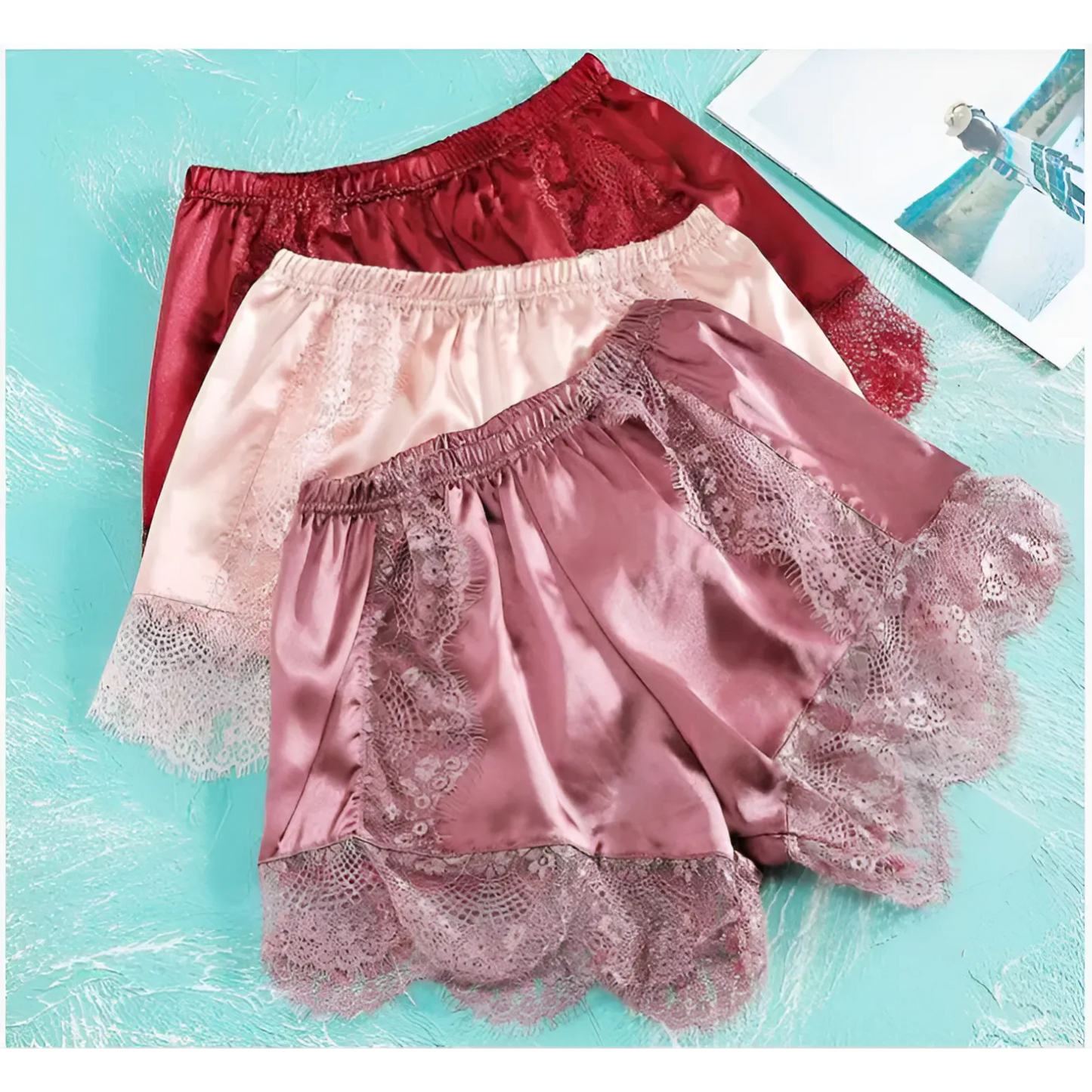 Shorts de nuit avec dentelle