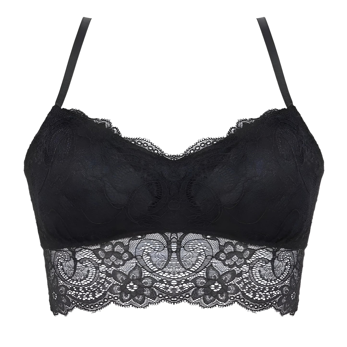 Soutien-gorge en dentelle avec bordure à volants