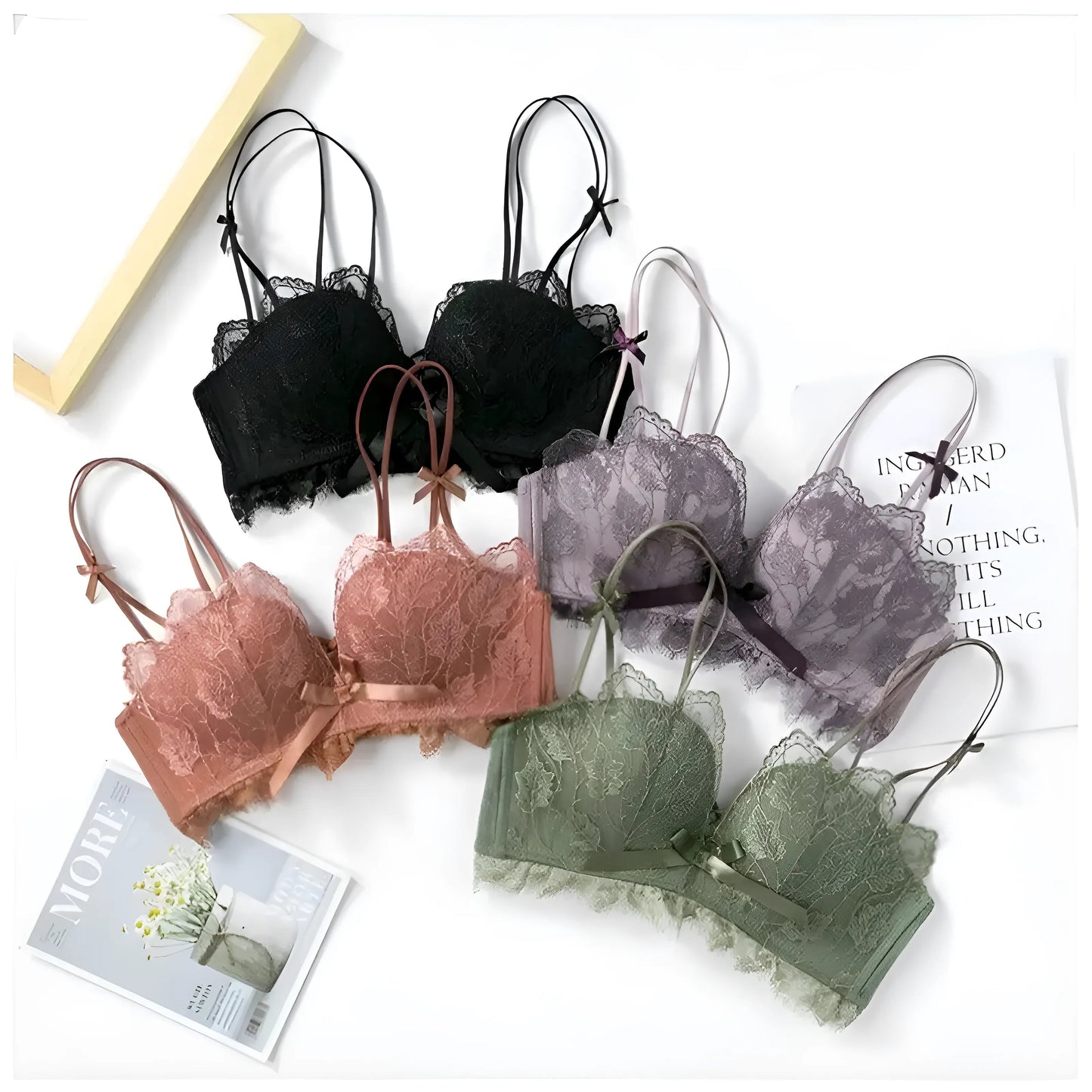Soutien-gorge en dentelle avec des nœuds