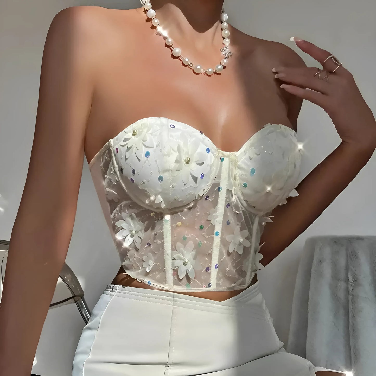 Soutien-gorge floral Bardot