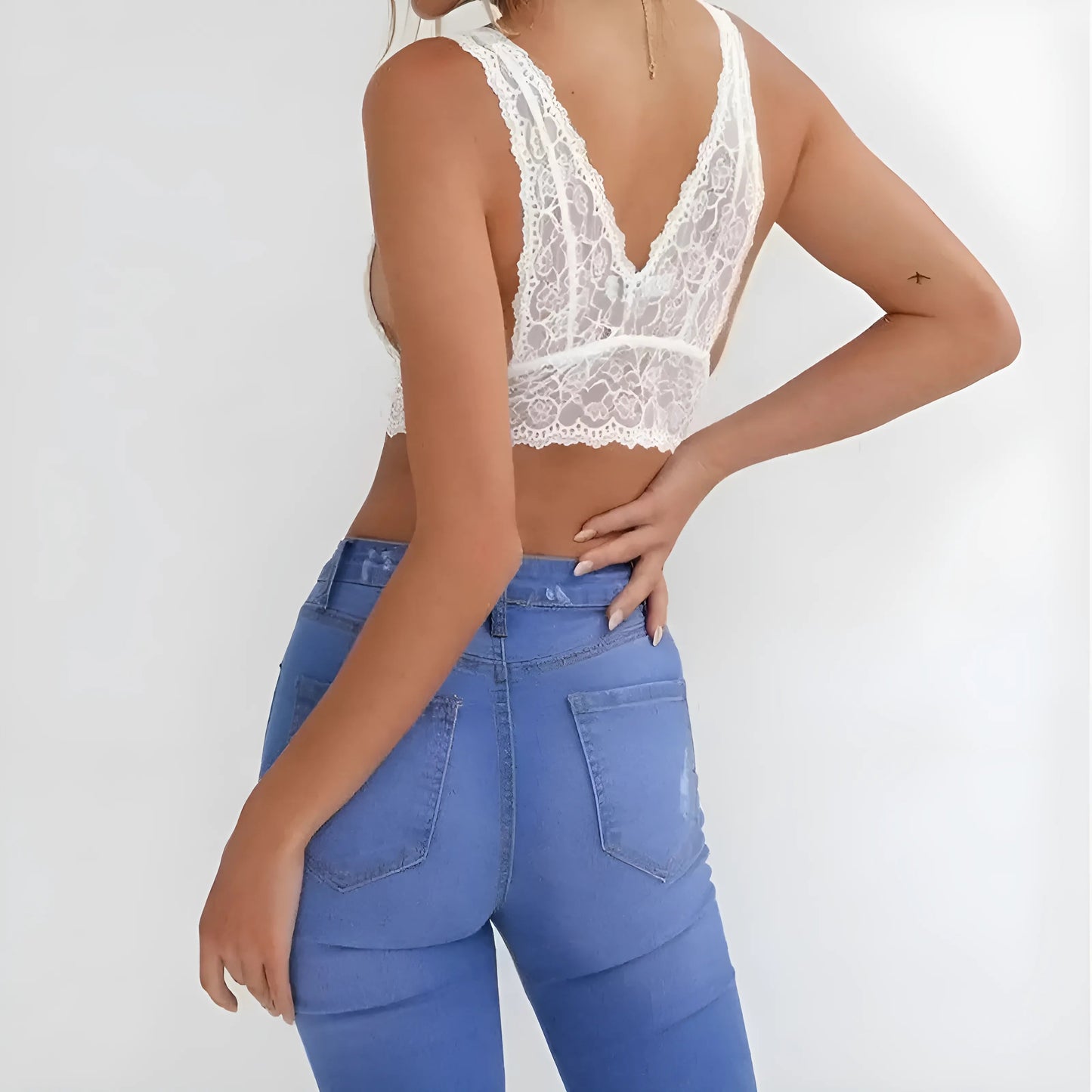 Triangle Bralette en Dentelle