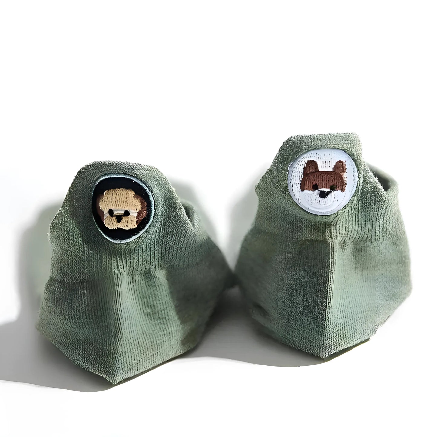Vert Chaussettes pour femmes avec talon allongé