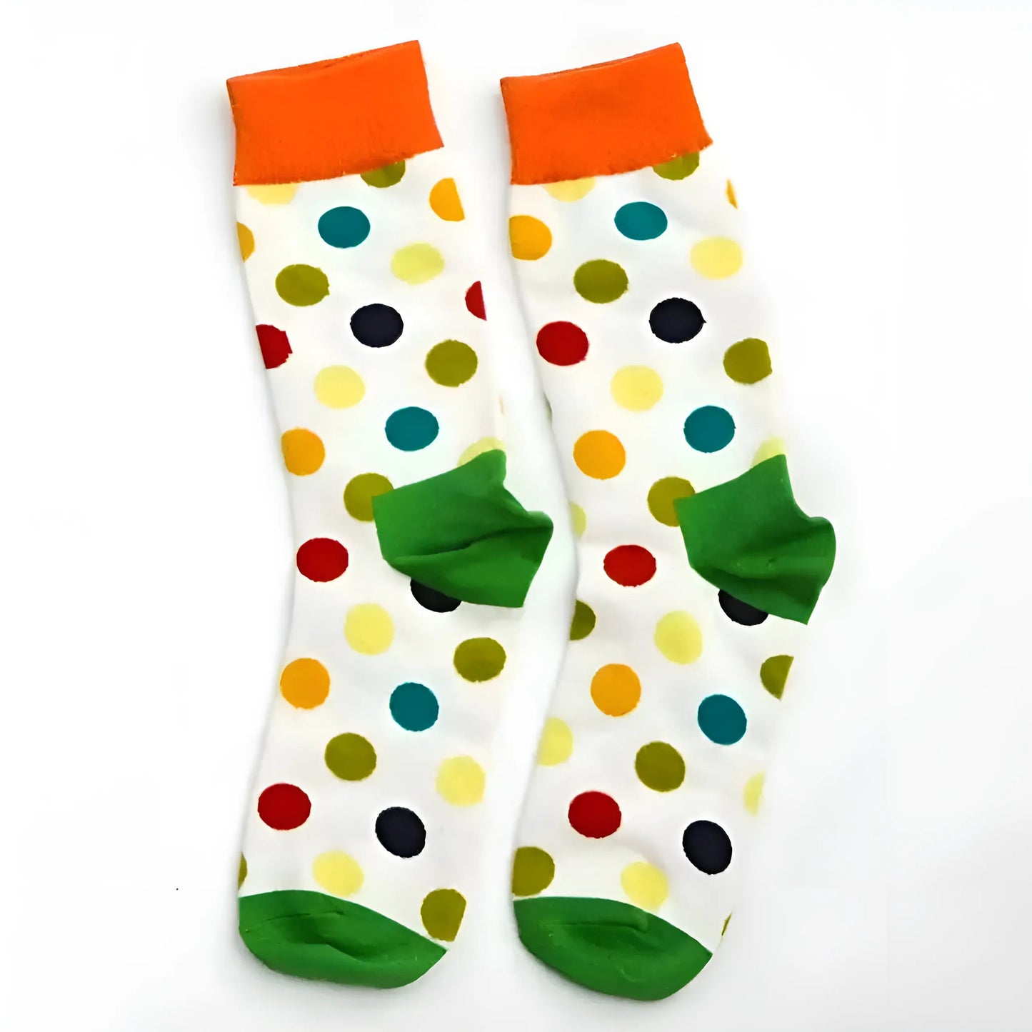 Vert clair Chaussettes à pois pour hommes