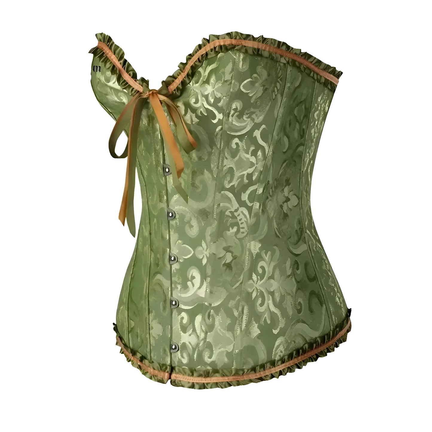 Vert Corset en dentelle avec liens