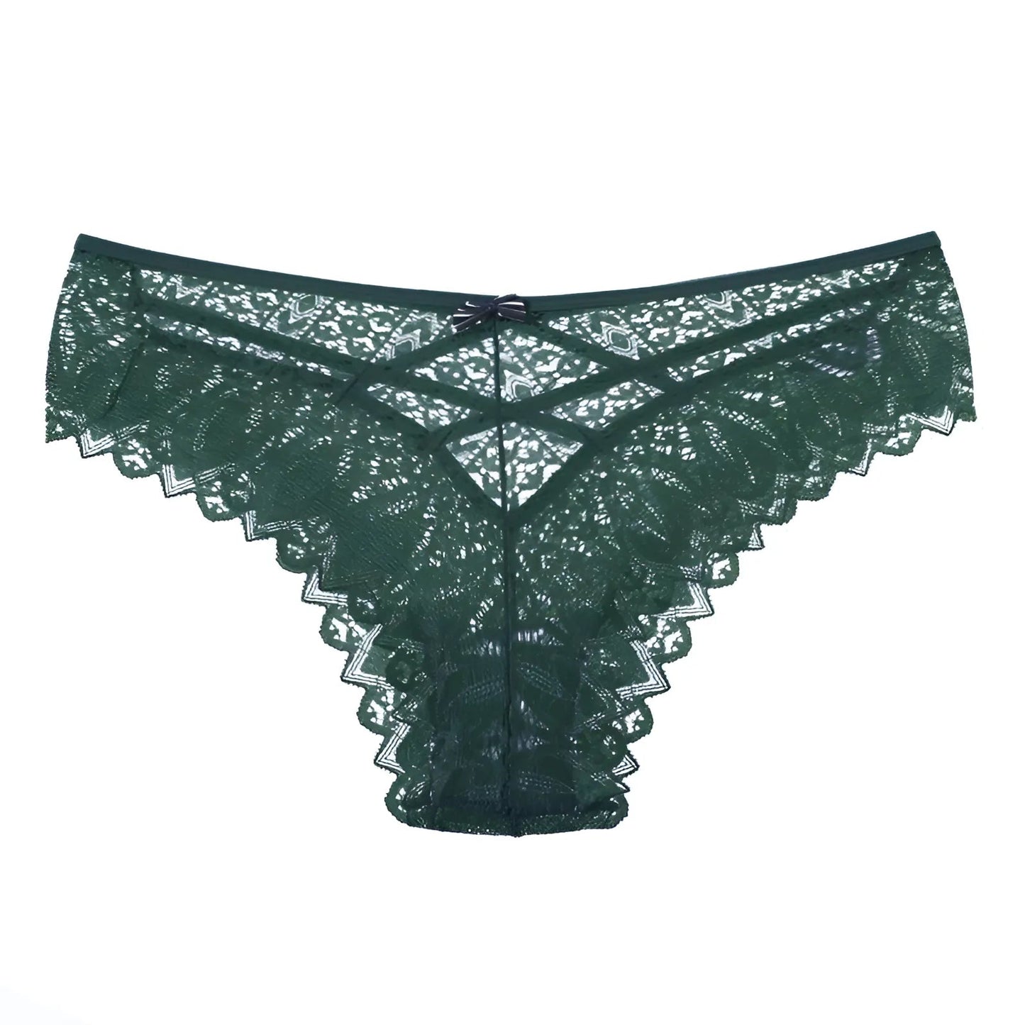 Vert Culottes en dentelle avec des bretelles
