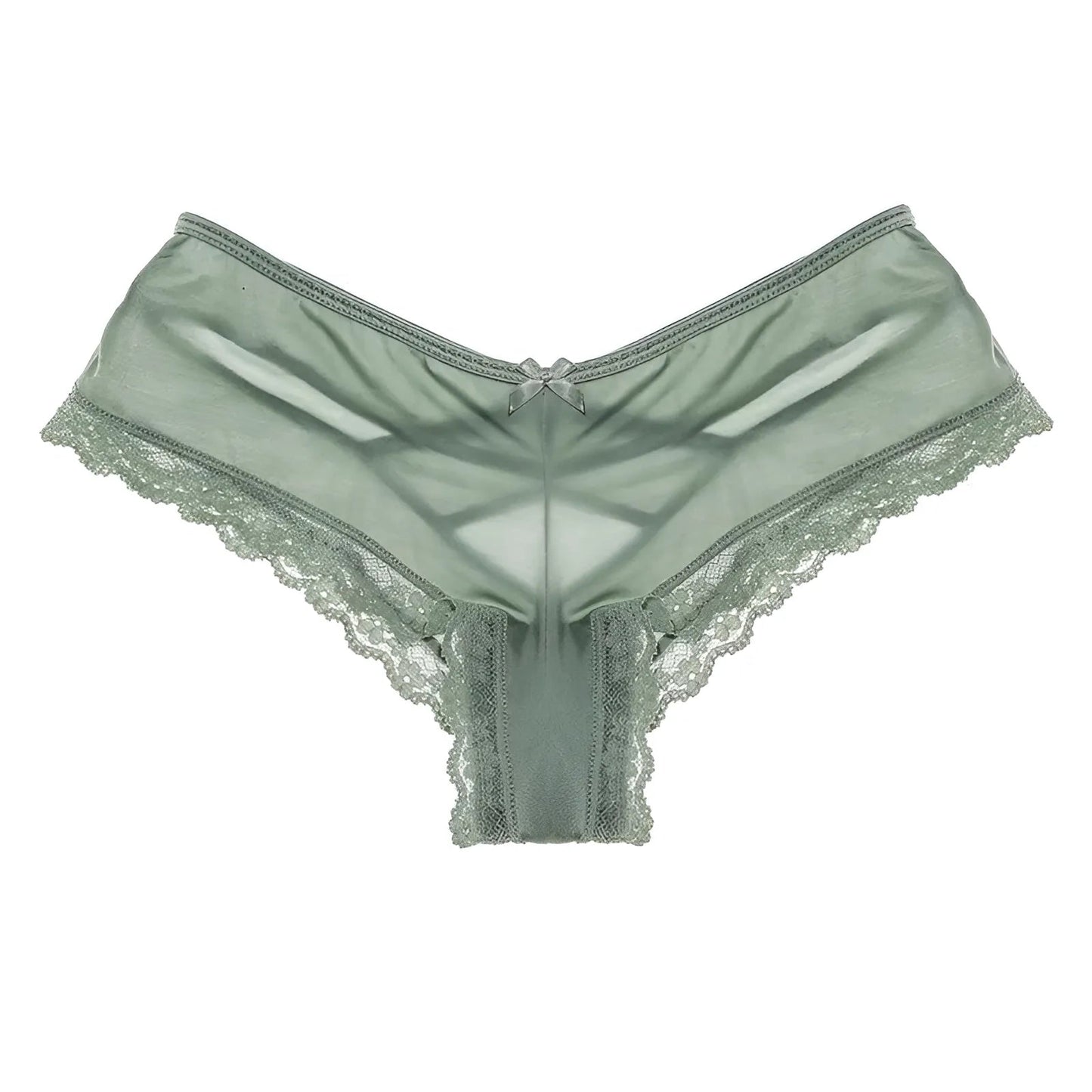 Vert Culottes en dentelle avec des bretelles décoratives