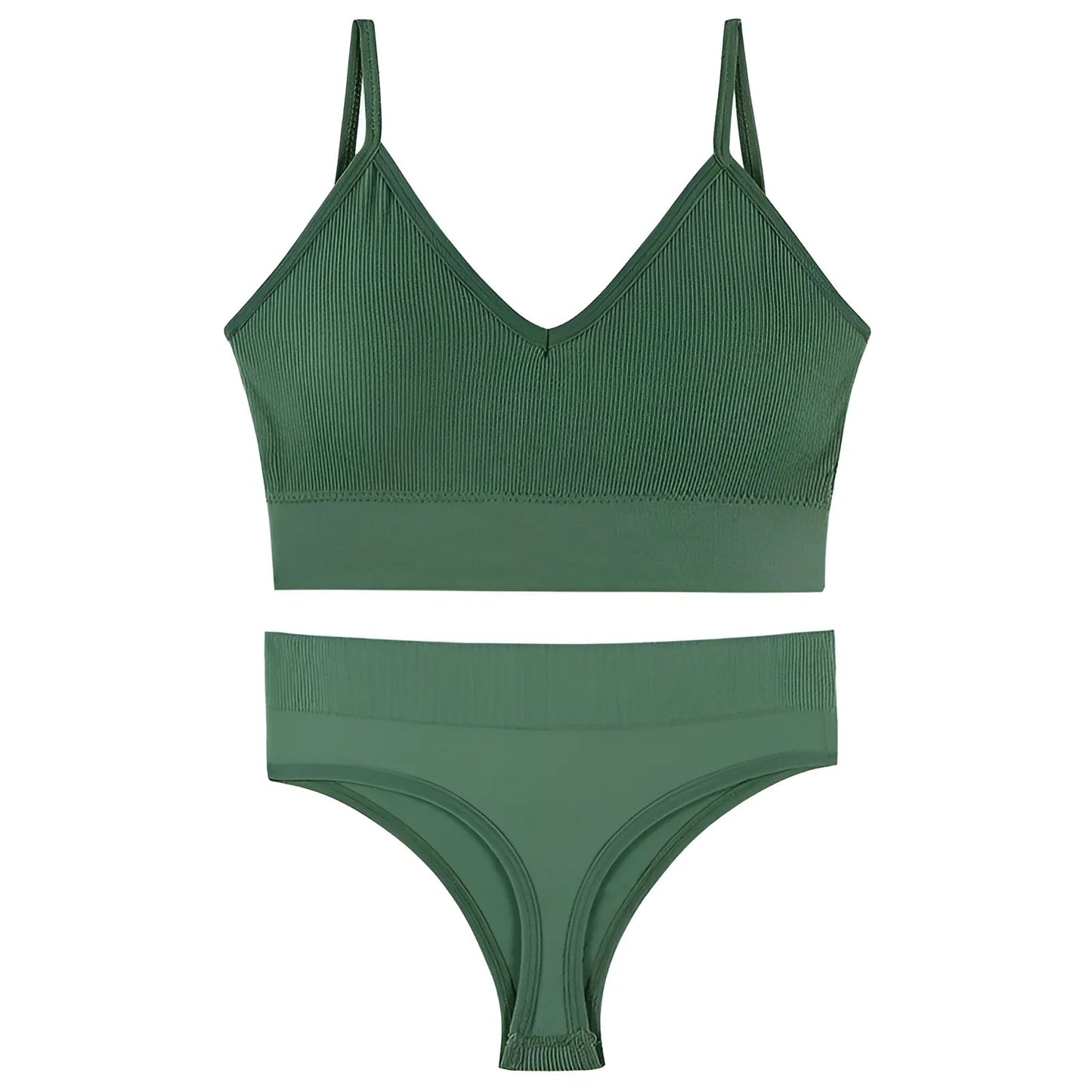 Vert Ensemble de lingerie sans couture