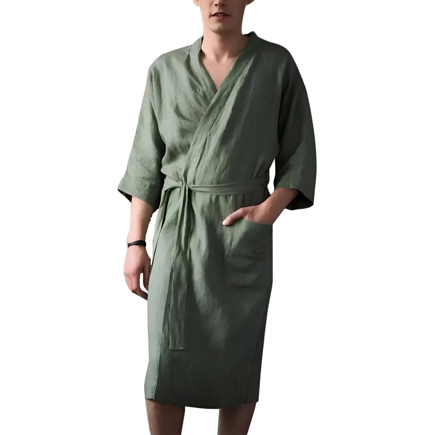 Vert Robe classique pour hommes