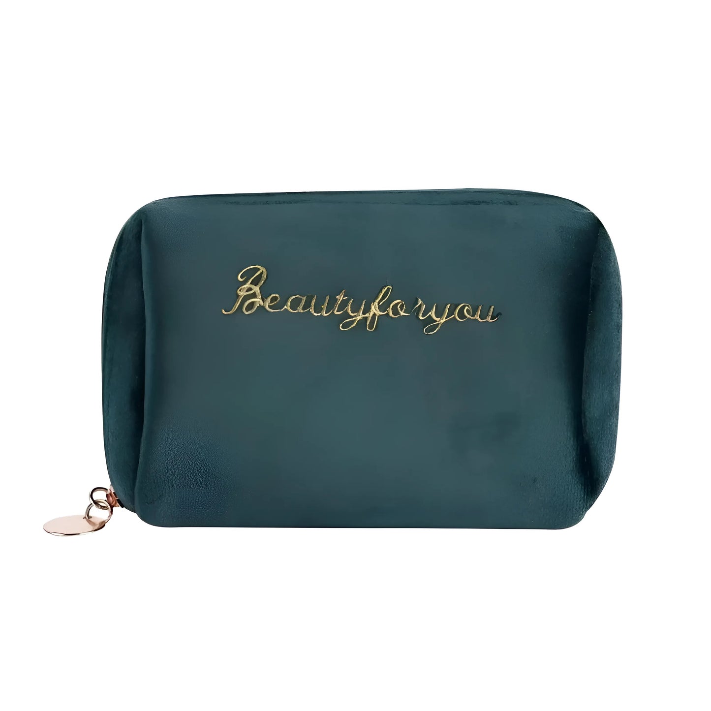 Vert Sac cosmétique zippé compact