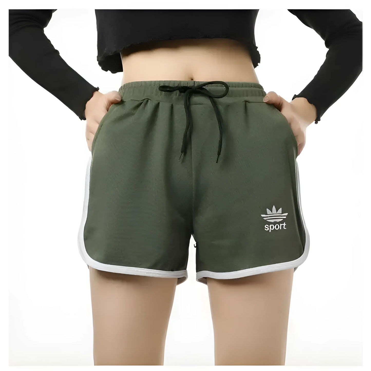 Vert Shorts de sport classiques