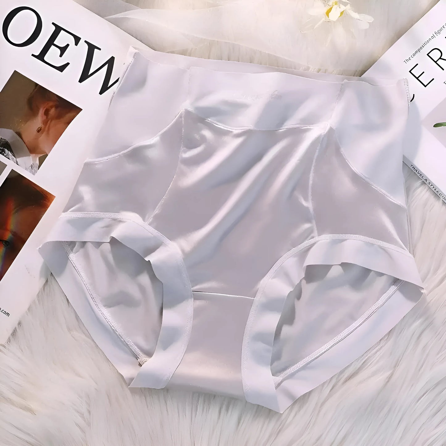 Violet Culottes en satin taille haute