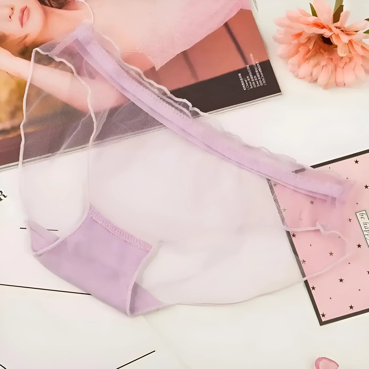 Violet Culottes transparentes