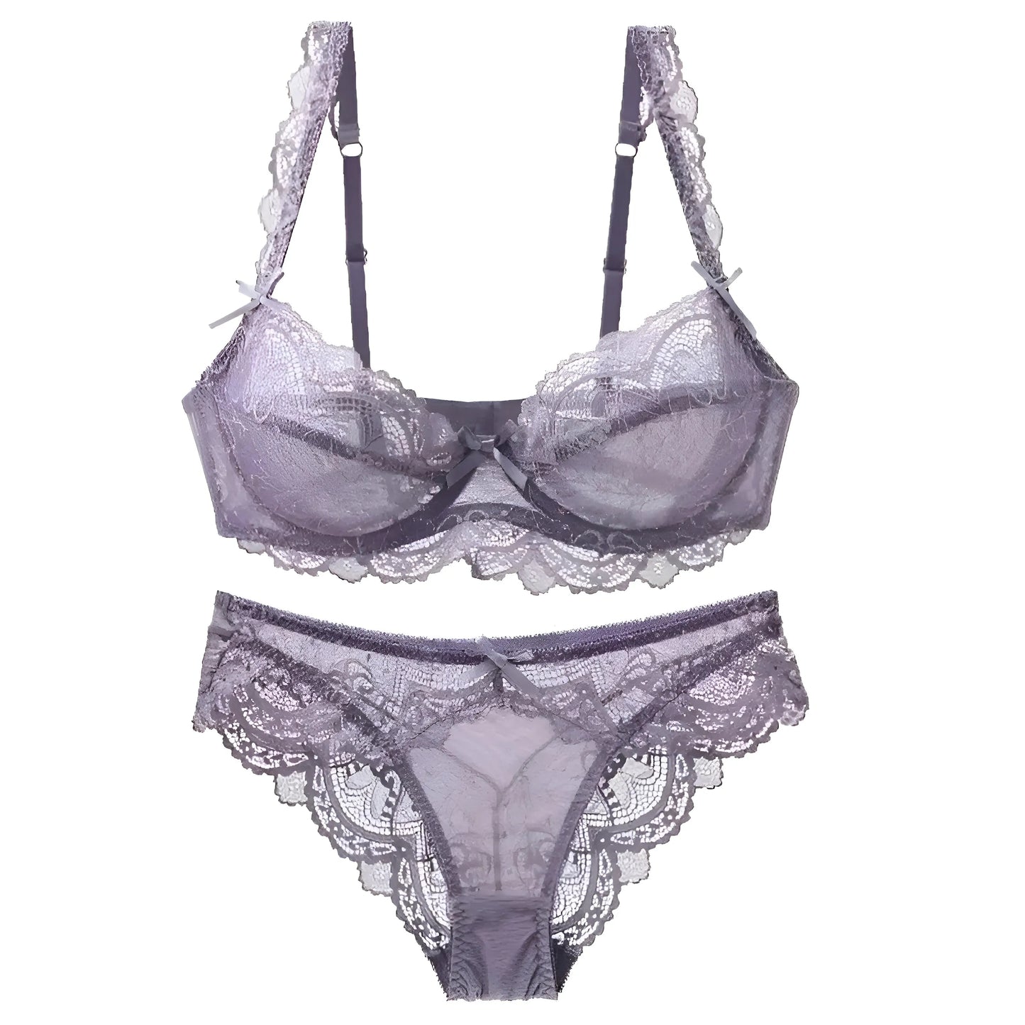 Violet Ensemble de lingerie en dentelle avec culottes