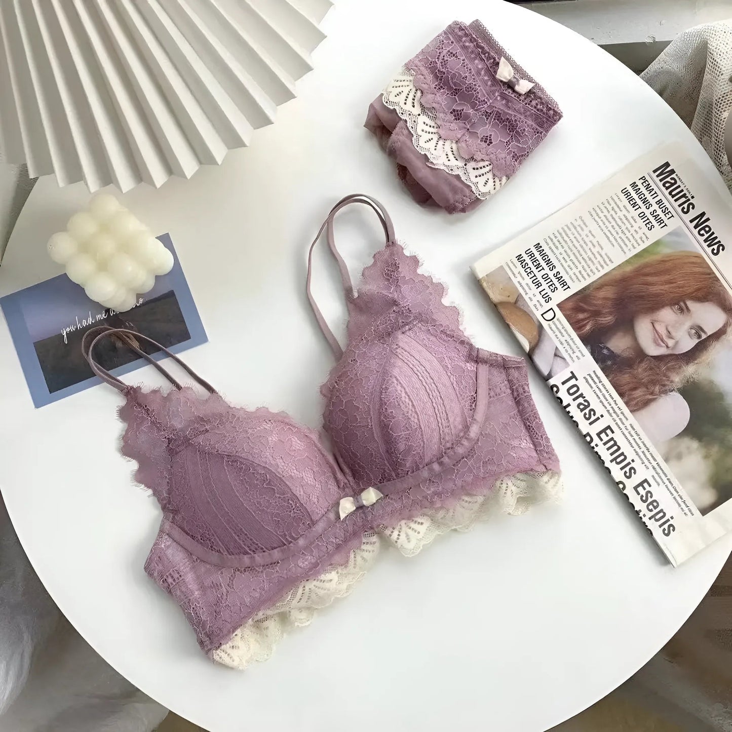 Violet Soutien-gorge à dentelle