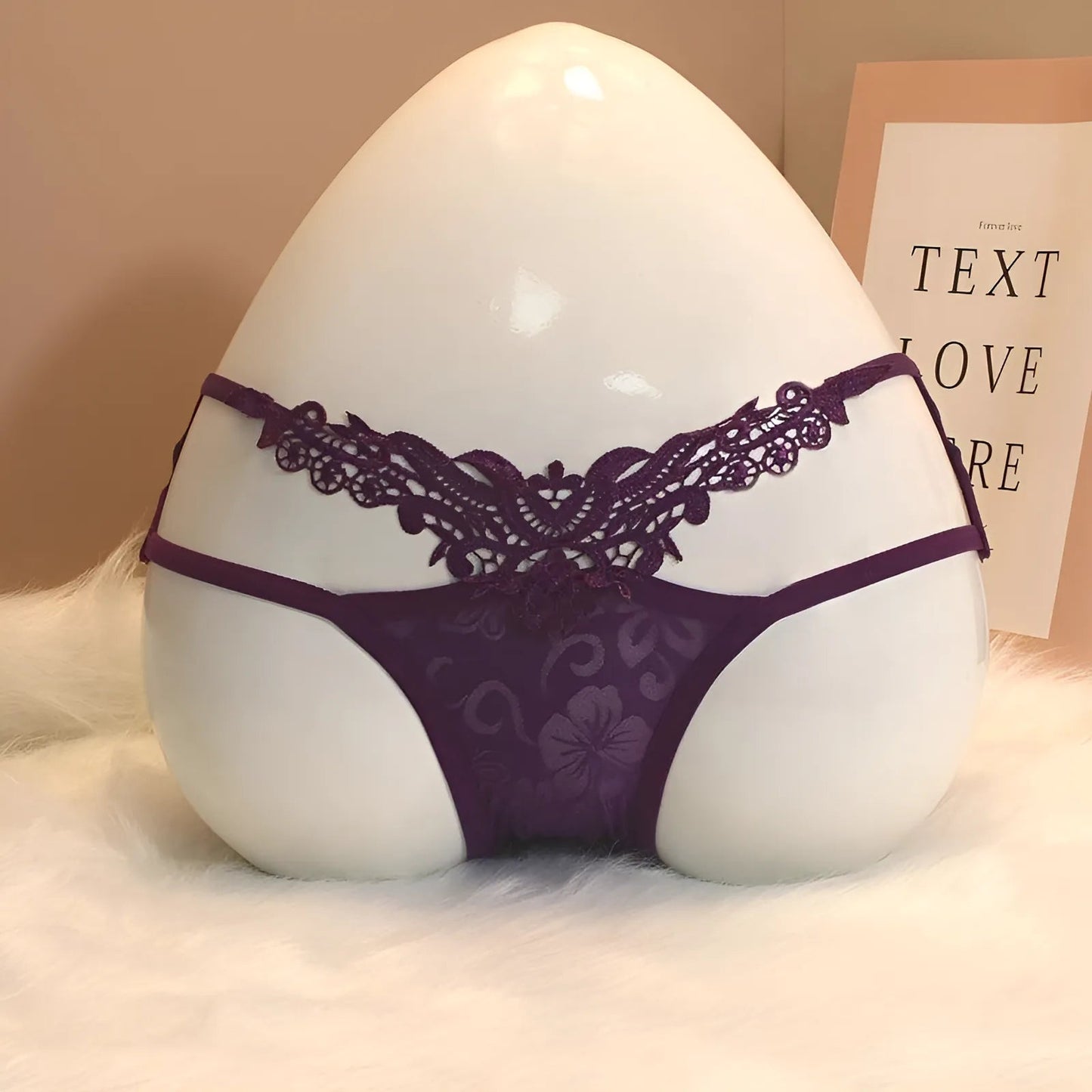 Violet String en dentelle universel avec double bande