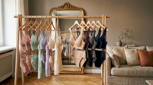 Display of two lingerie collections for different ages