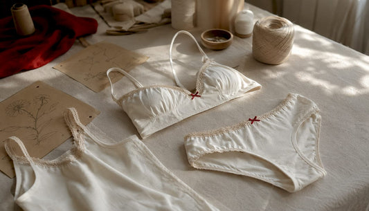 Découvrez notre collection de lingerie en coton biologique, conçue à partir de matières naturelles pour allier douceur, confort et respect de l’environnement.