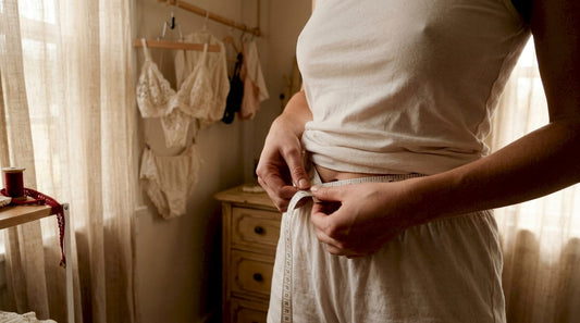 Mesure du tour de dessous de poitrine à l’aide d’un mètre ruban
