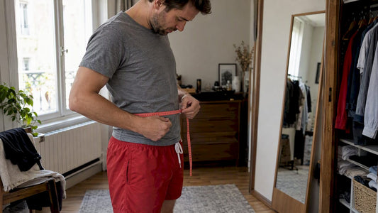Un homme mesure son tour de taille