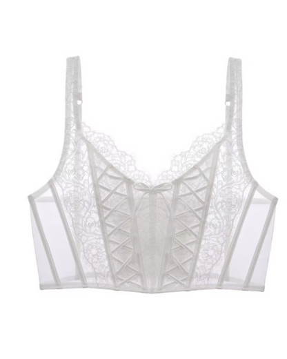 Soutien-gorge corset avec finitions en dentelle