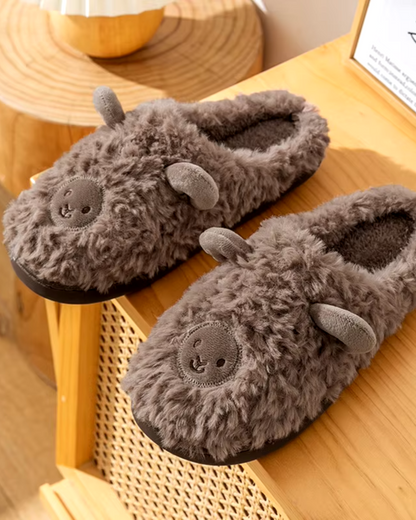 Chaussons en peluche mouton