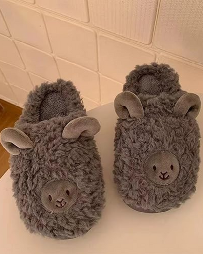 Chaussons en peluche mouton