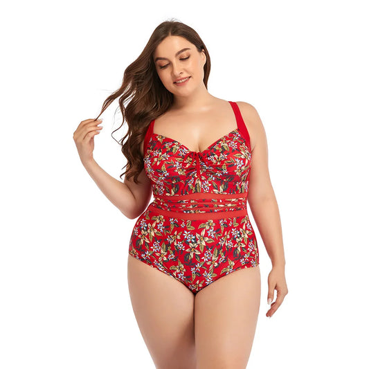 Maillot de bain une pièce fleuri grandes tailles