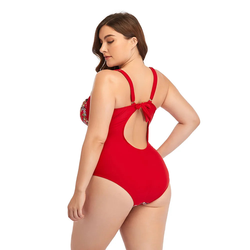 Maillot de bain une pièce fleuri grandes tailles