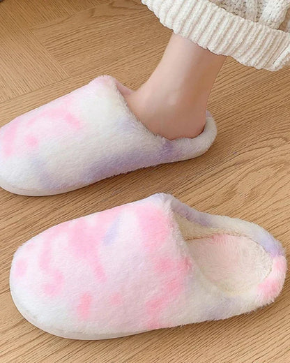 Chaussons Tie Dye en peluche