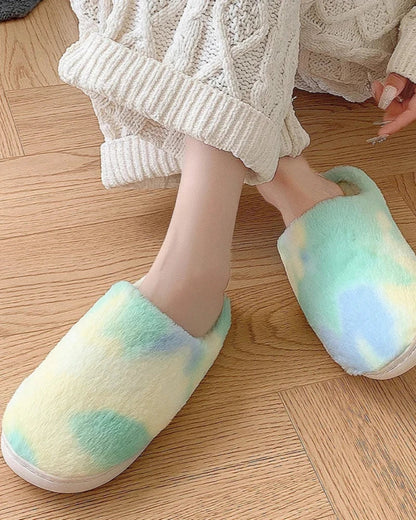 Chaussons Tie Dye en peluche