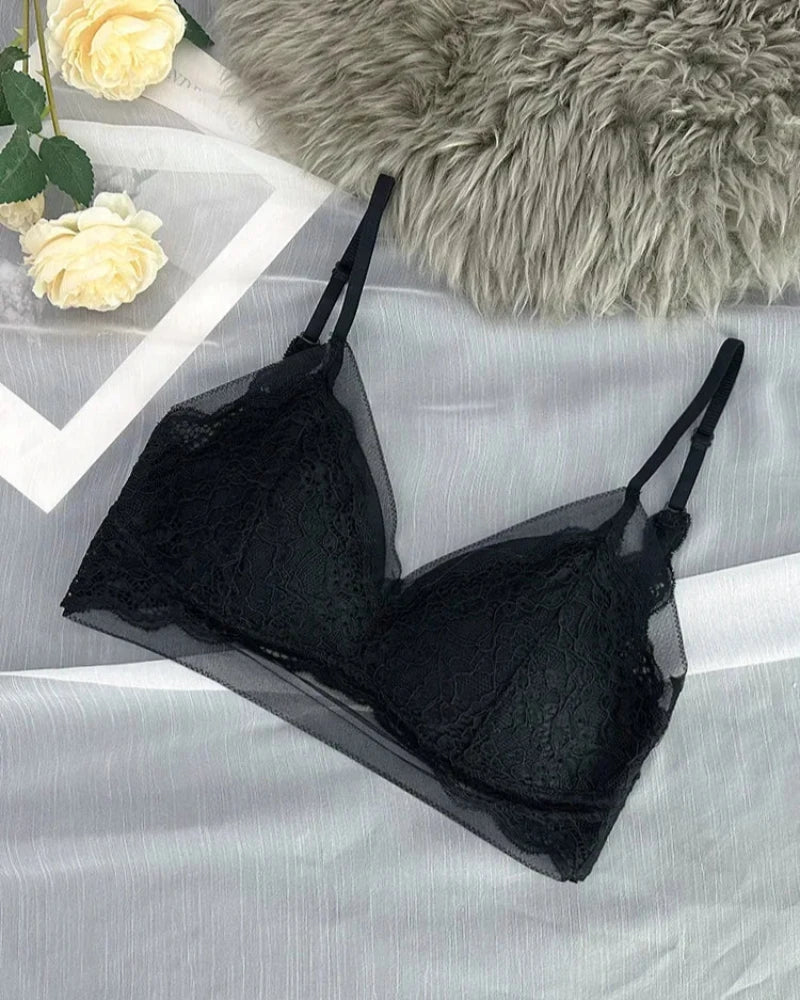 Soutien-gorge bralette doux avec dentelle et mesh