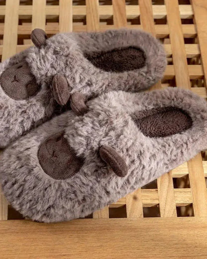 Chaussons en peluche mouton